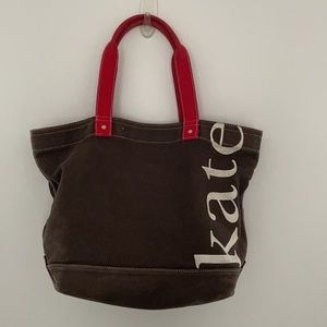 KATE SPADE canvas tote XL